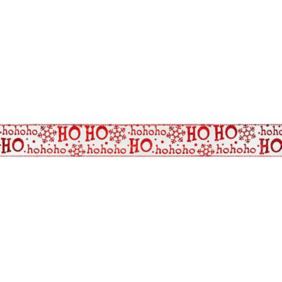 Red HO HO HO Christmas Ribbon