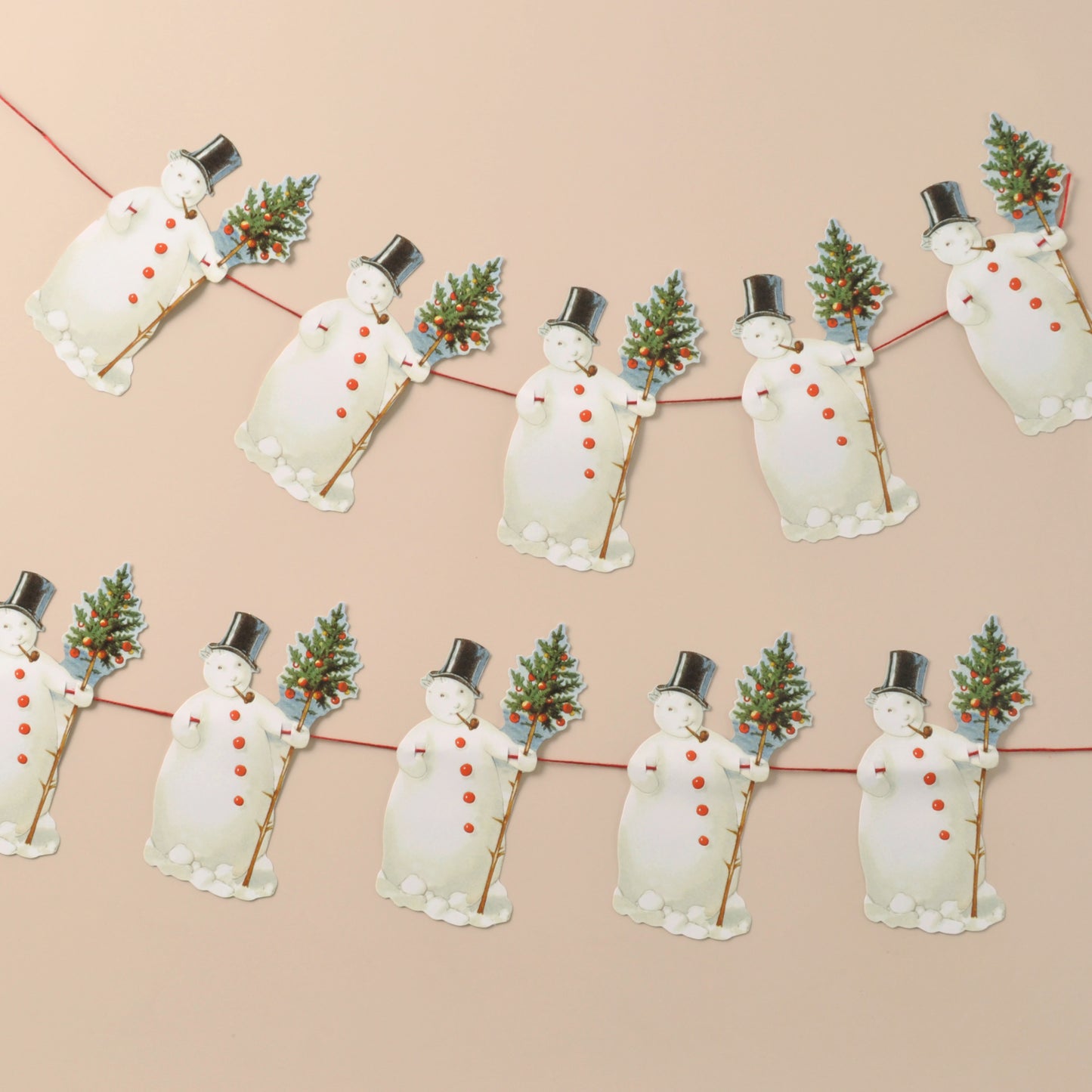 Snowman Christmas Paper Garland