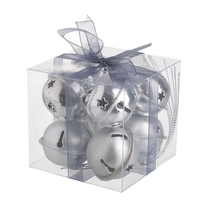 Silver Christmas Bells Set