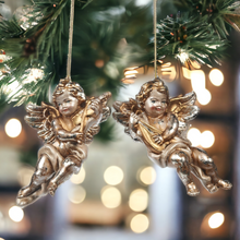 Load image into Gallery viewer, Goodwill Set of 2 Rose Gold Cherub Ornament
