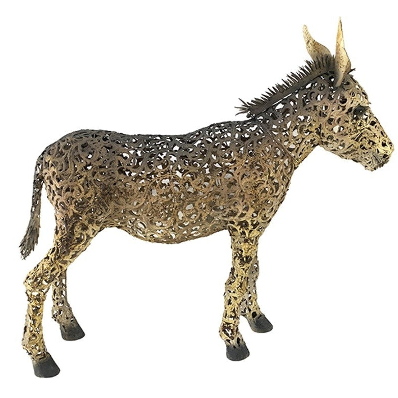 Christmas Metal Donkey 1m