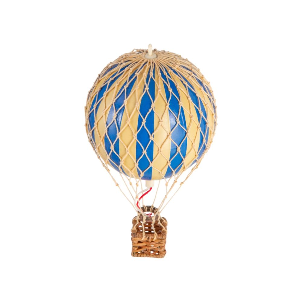 Floating the Skies Blue Stripe Hot Air Balloon Decoration