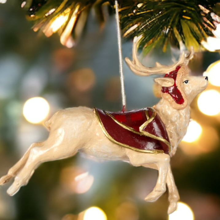 Country Deer Christmas Tree Ornaments