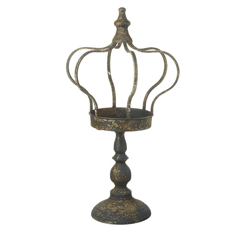 Metal Crown Vintage Style Christmas Candle Holder