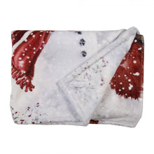 Load image into Gallery viewer, Santa Claus and Snowmen Christmas Throw
