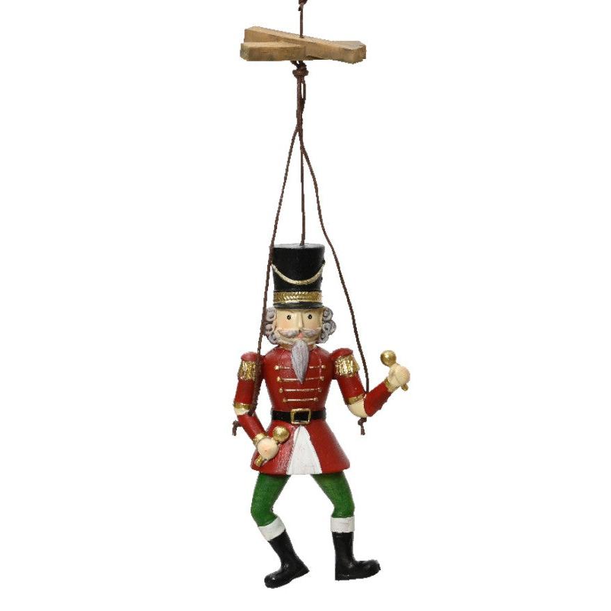 Hanging Puppet Style Nutcracker Christmas Decoration 10cm
