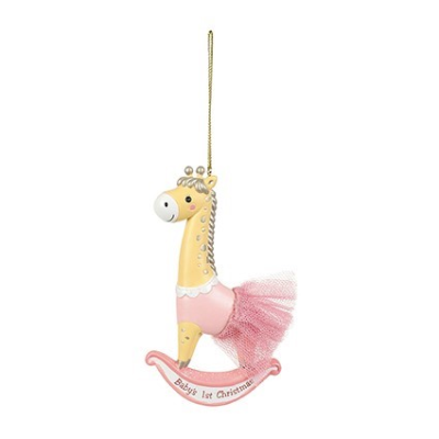 Giraffe Baby's 1st Christmas Hanging Decoration