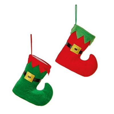 Red Elf Boot Hanging Christmas Tree Decoration