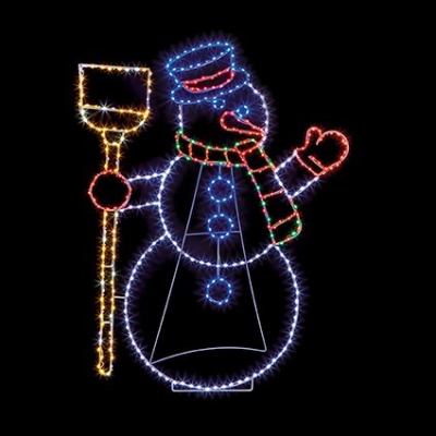 Twinkling Flexibright Snowman 1m