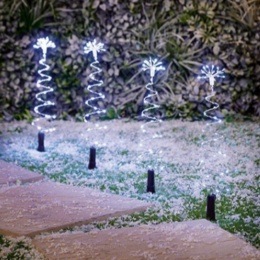 Premier White Spiral Tree Path Lights