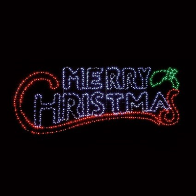 Twinkling Flexibright Merry Christmas Sign 2m