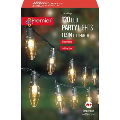 Premier 120 Warm White Christmas Party Lights