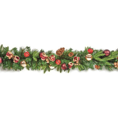 Red Dressed Garland 1.8m