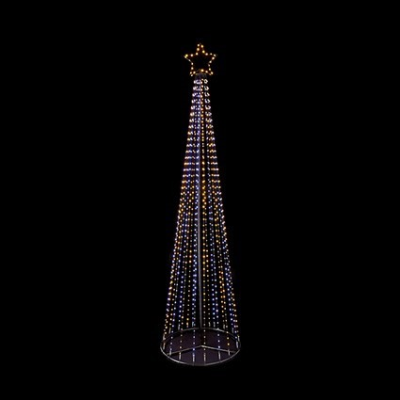 Christmas Flexibright Pyramid Tree with White & Warm White LED's 2.5m