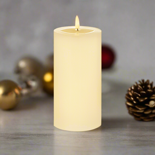 Flickabrights LED Wax Pool Christmas Candle 9 x 18cm