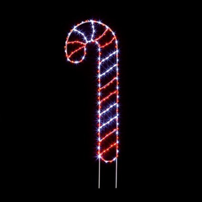 Flexibright Lit Christmas Candy Cane Display Decoration 91cm
