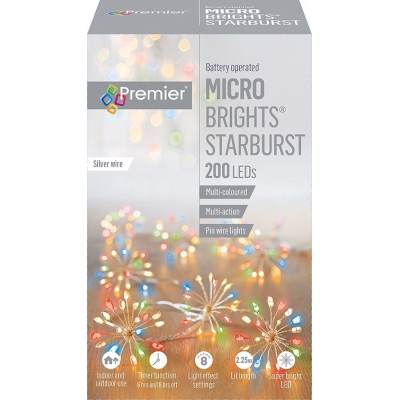 Premier 10 Multi Colour Starburst String Lights