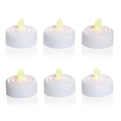 Tube of 6 Flickabright LED T-light Candles