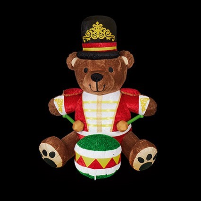2.7m Plush Teddy Drummer Inflatable