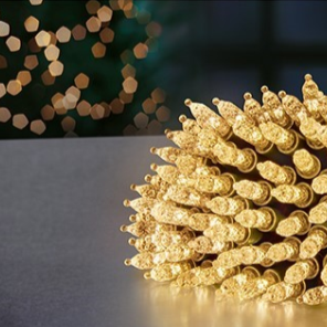 300 White LED Fairy Cap Christmas Light String