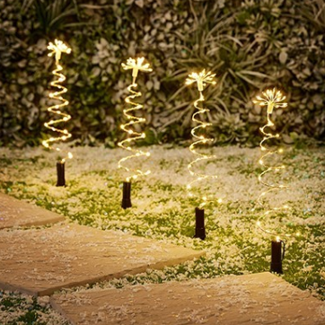 Premier Warm White Spiral Christmas Tree Path Lights