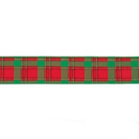 Red Plaid Ribbon 6cm x 5m