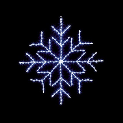 Twinkling Flexibright White LED Snowflake Christmas Display Decoration