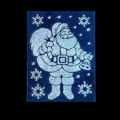 Set of 3 Frosted Christmas Window Stickers