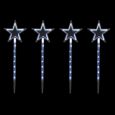 Set of 4 White Star Infinity Mirror Path Light