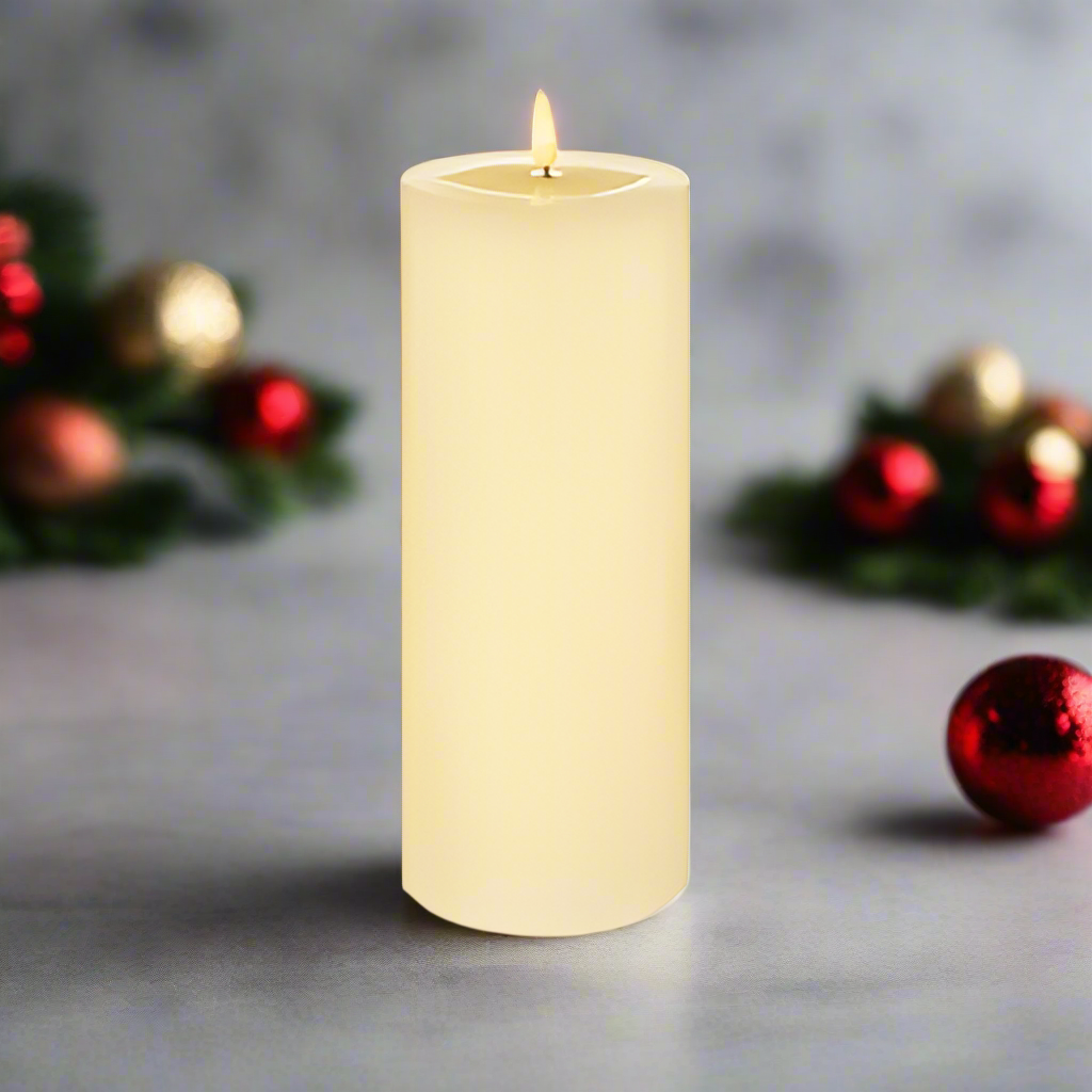 Flickabrights LED Wax Pool Top Christmas Candle 9 x 23cm