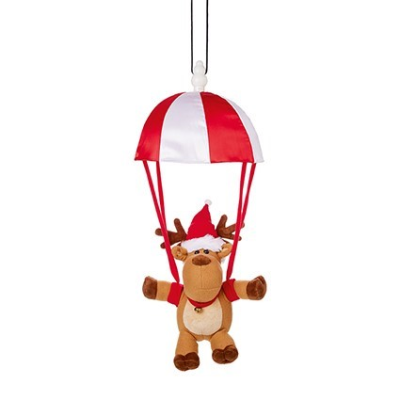 Musical Kicking Leg Parachuting Reindeer Christmas Decoration