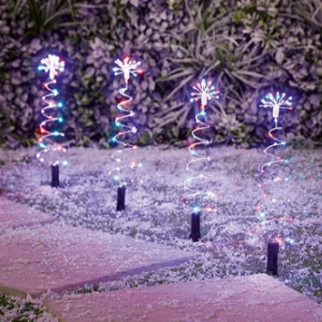 Premier Rainbow Spiral Tree Path Lights