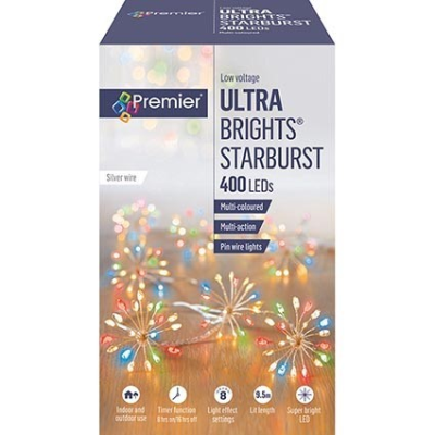 Premier 20 Ultrabrights Multi Colour Starburst String Lights