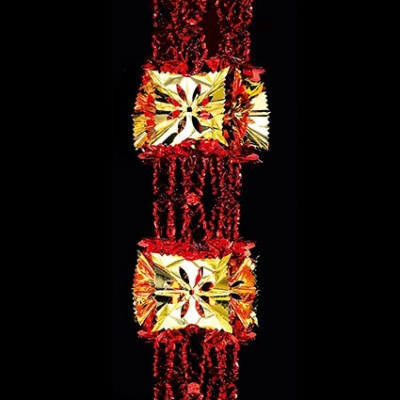 Red and Gold Retro Foil Christmas Garland