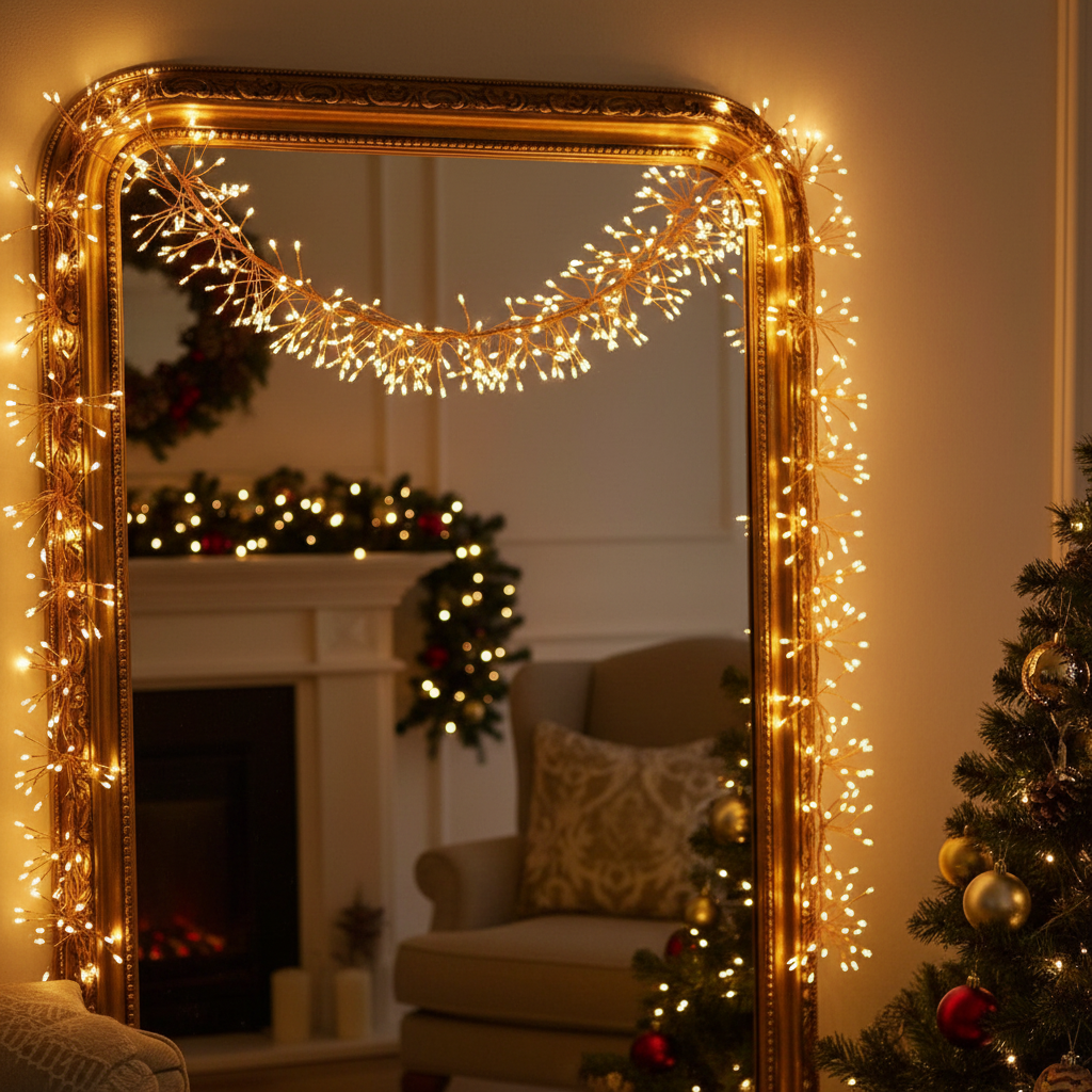 Premier Rose Gold Ultrabright 2.7m Garland Pin Wire with 430 Warm White LED Lights