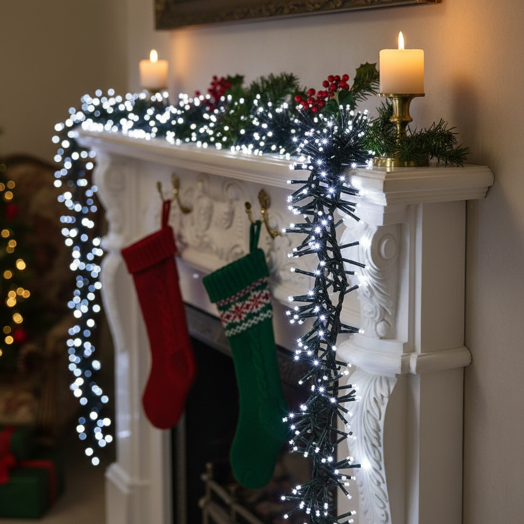 Premier 960 LED Cluster Brights Christmas Lights White