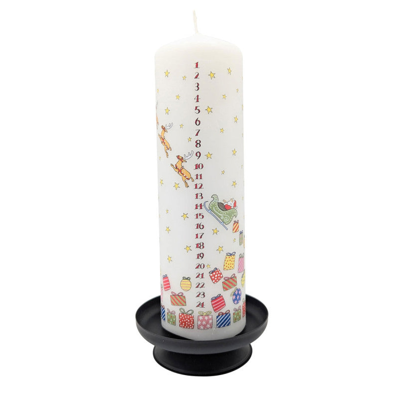 Coppenrath Santa's Sleigh Advent Pillar Candle