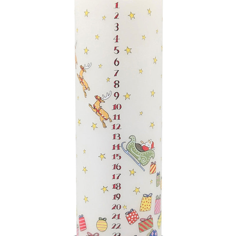 Coppenrath Santa's Sleigh Advent Pillar Candle