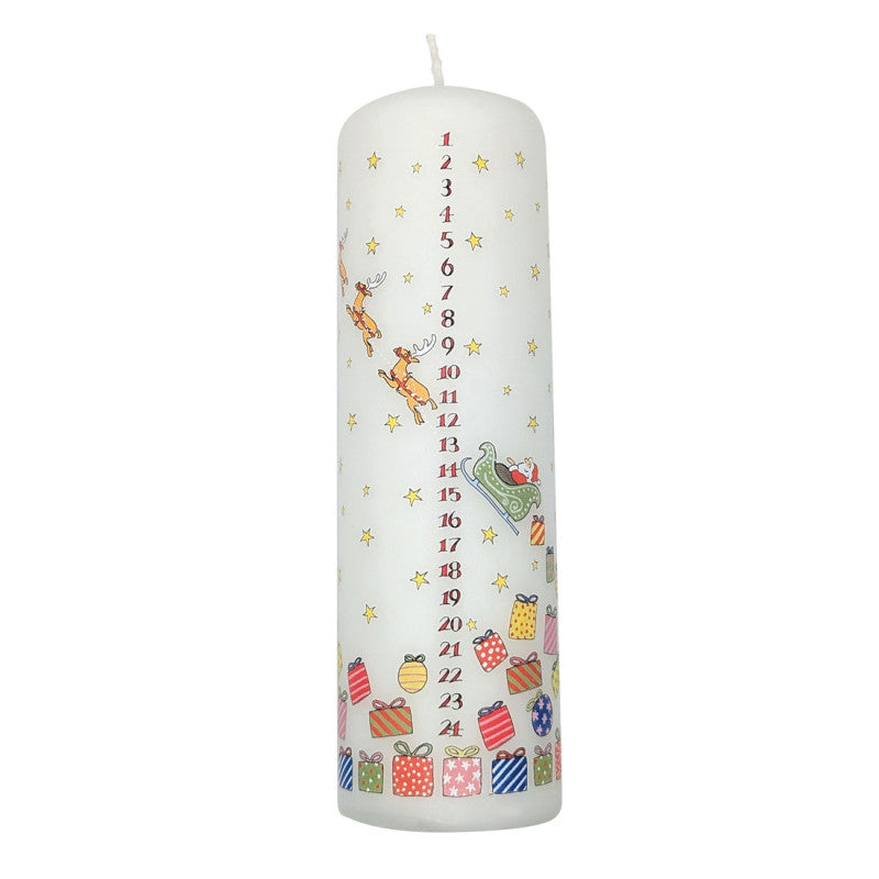 Coppenrath Santa's Sleigh Advent Pillar Candle