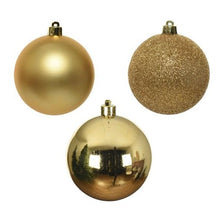 Load image into Gallery viewer, Set of 34 Mixed Light Gold Shatterproof Baubles
