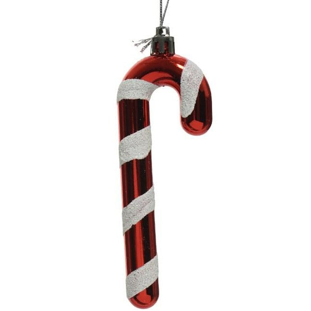 Set of 10 Candy Cane Shatterproof Hanging Christmas Decoration