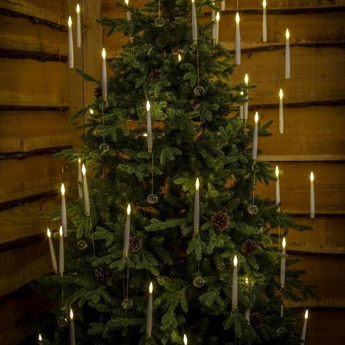 Noma 10 White Wand Controlled Magic Tree Candles with Jewel