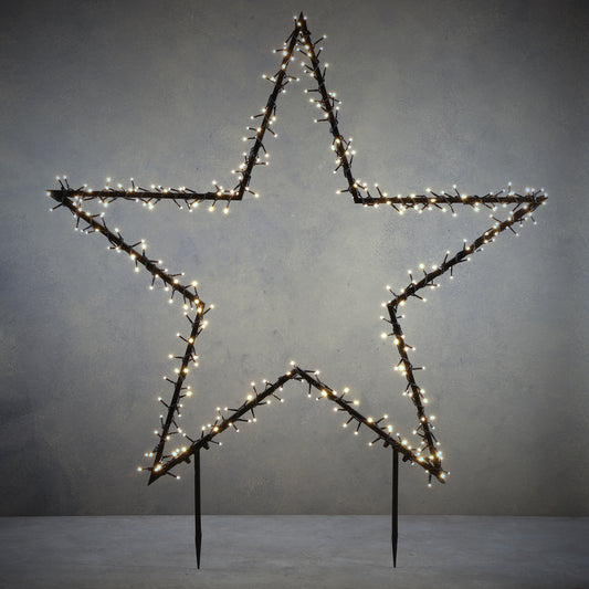 Christmas Star Outdoor Display Wall or Stake Light Warm White 102cm