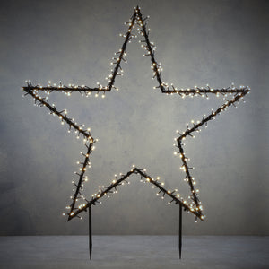 Christmas Star Outdoor Display Wall or Stake Light Warm White 102cm
