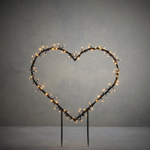 Load image into Gallery viewer, Christmas Heart Wall or Stake Light with Warm White LEDs
