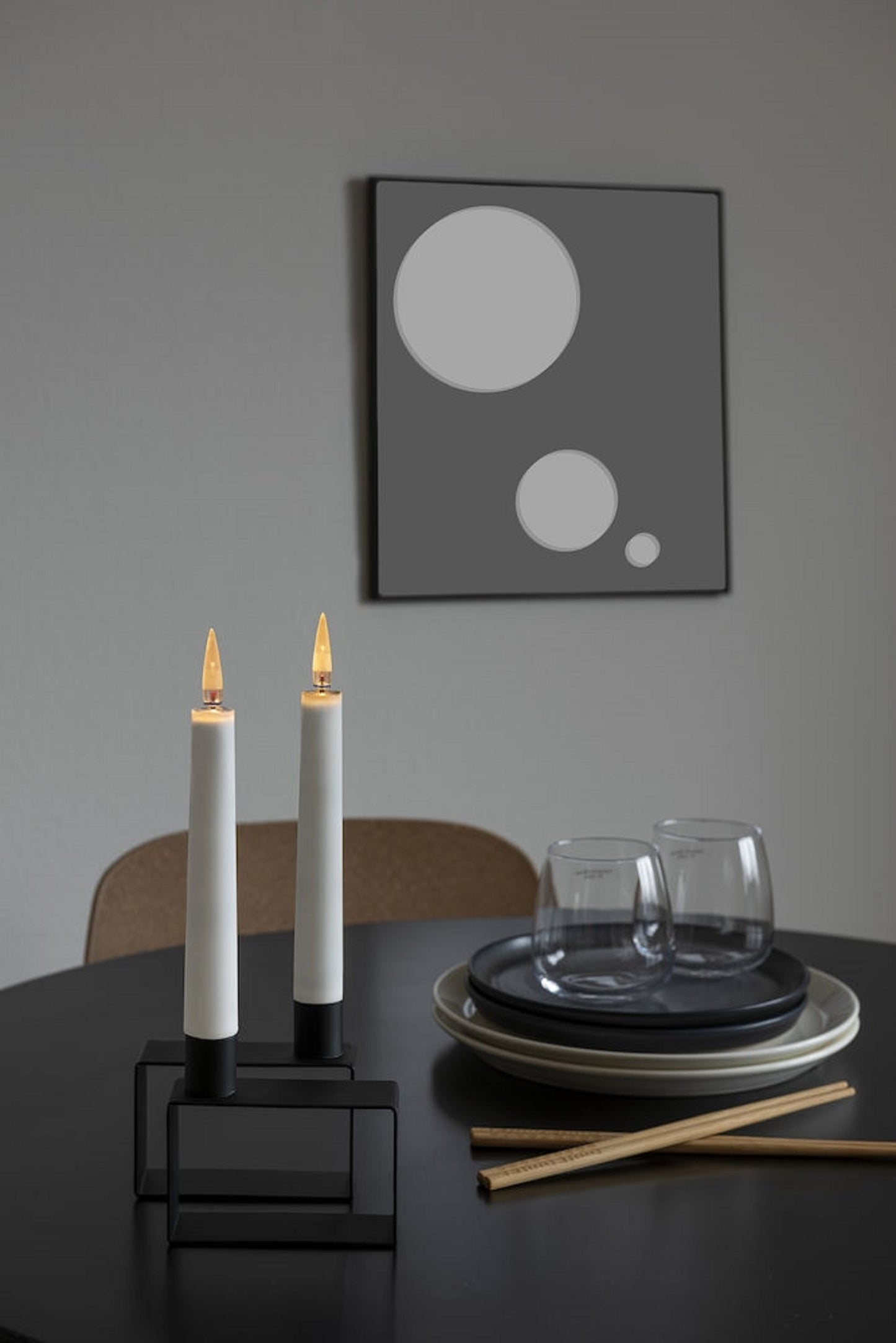 Set of 2 Living Light Candles 20cm