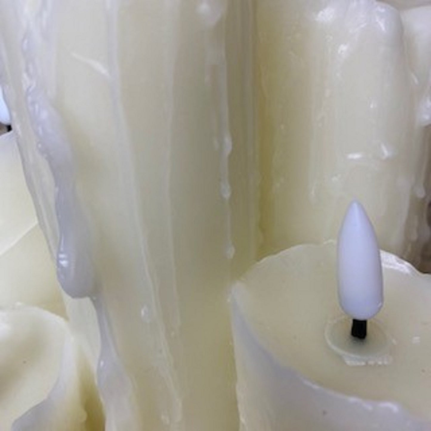 7 Piece FlickaBrights Melted Edge Wax Christmas Candles