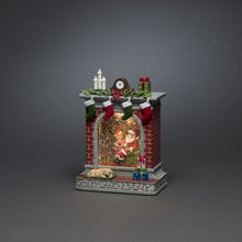 Load image into Gallery viewer, Konstsmide Christmas Santa in Fireplace Water Lantern
