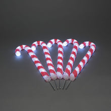 Load image into Gallery viewer, Konstsmide 5 Piece Acrylic Christmas Candy Cane LED Light Set
