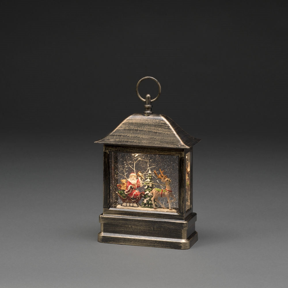Konstsmide Santa Sleigh and Reindeer Christmas Water Lantern